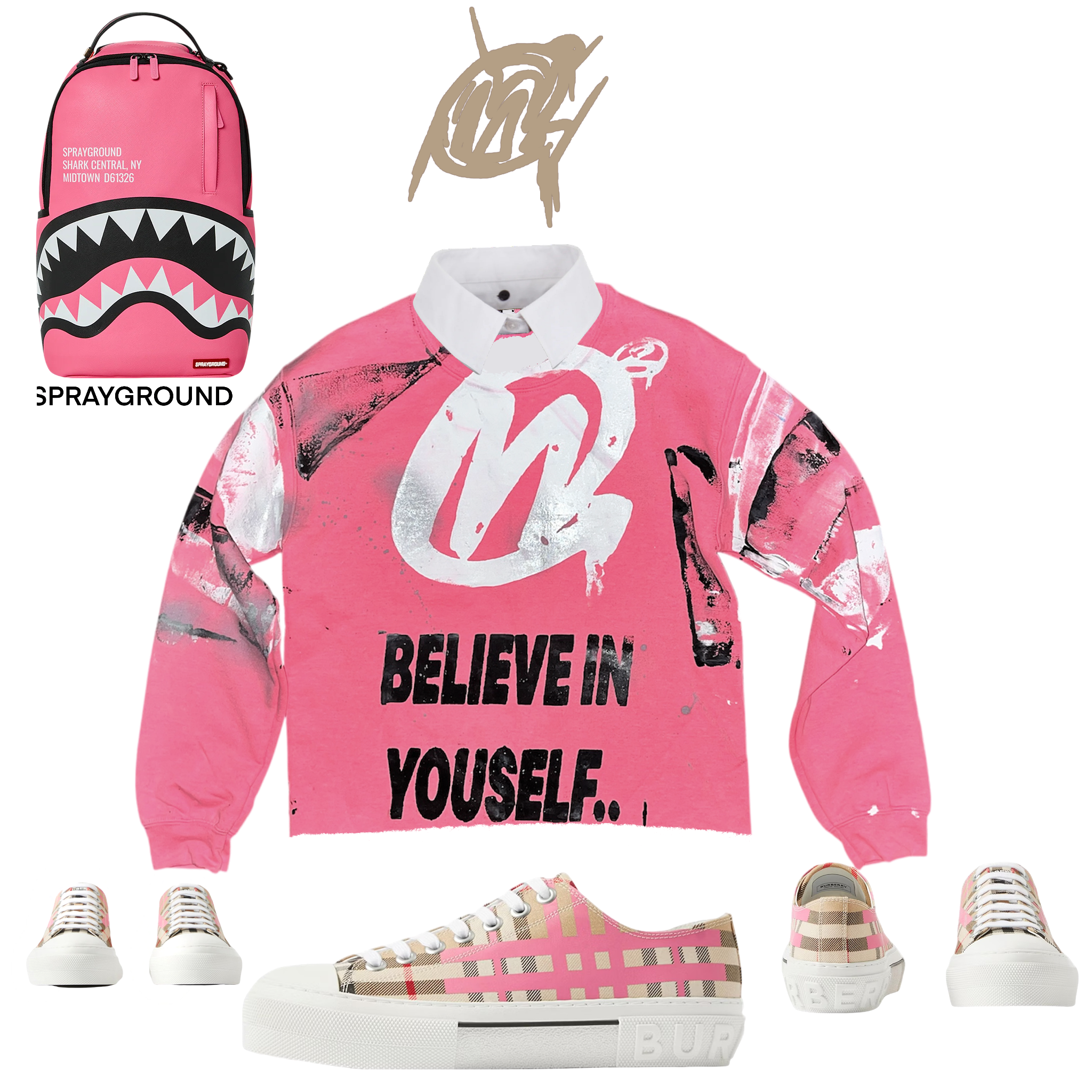 Og Pink Graffiti Sweater